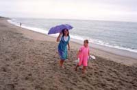 Rainy day on the beach